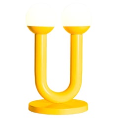 Amber Yellow Umu Sculptural Table Lamp by Drusch Design