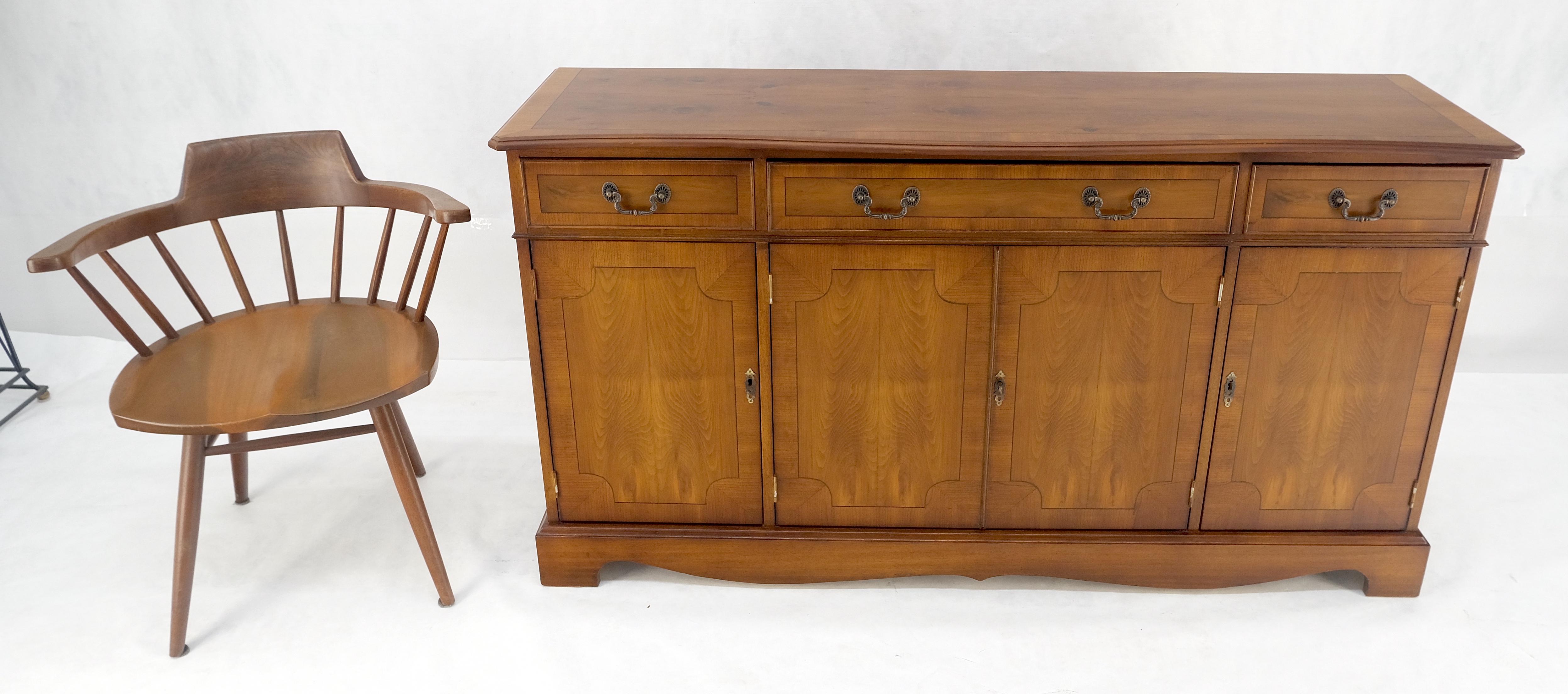 Credenza in legno di tasso ambrato a 4 cassetti con ante a scomparti c1979s Feder MINT in vendita 3