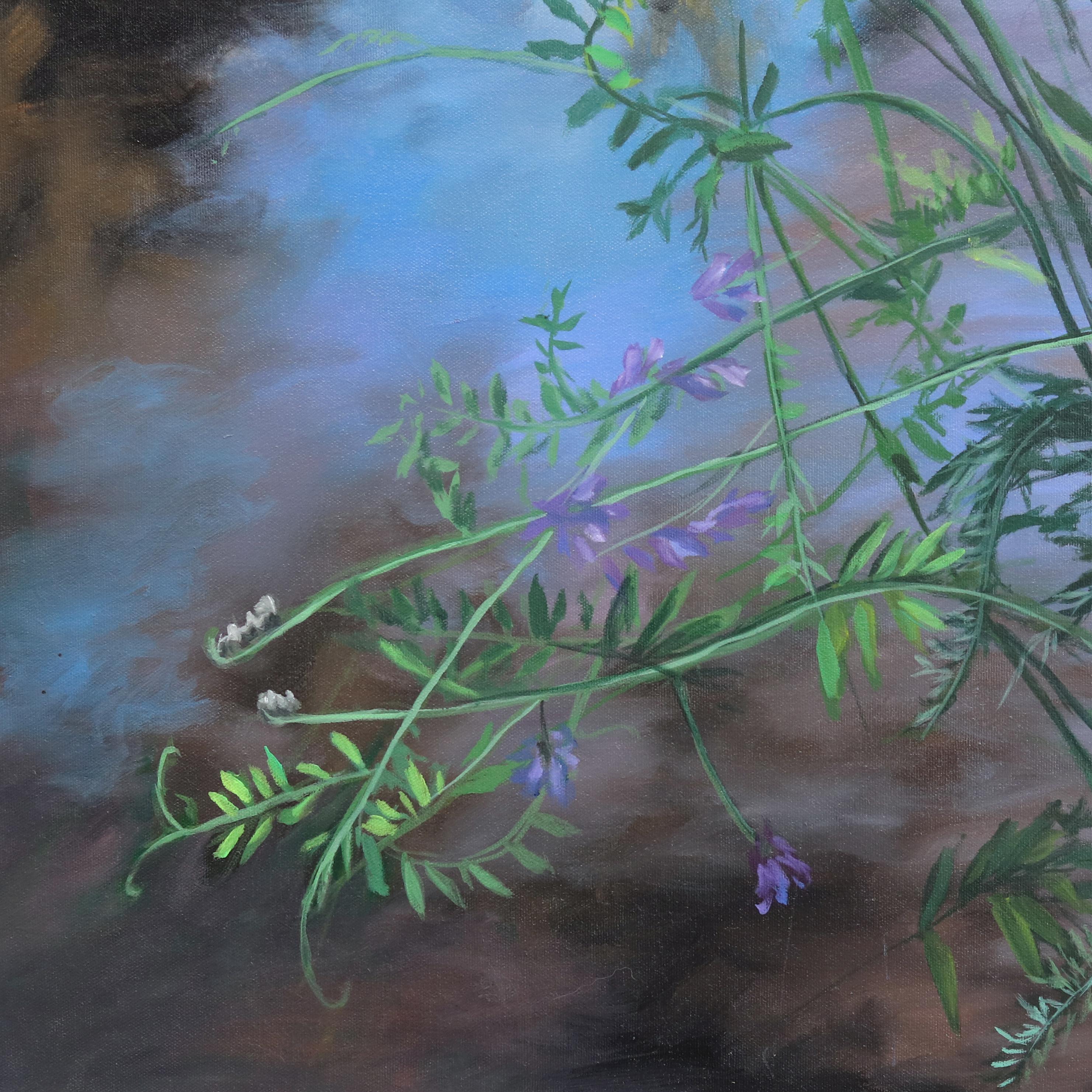 Lornes Pond With Yarrow - Nature Landscape Romantic Realism For Sale 2