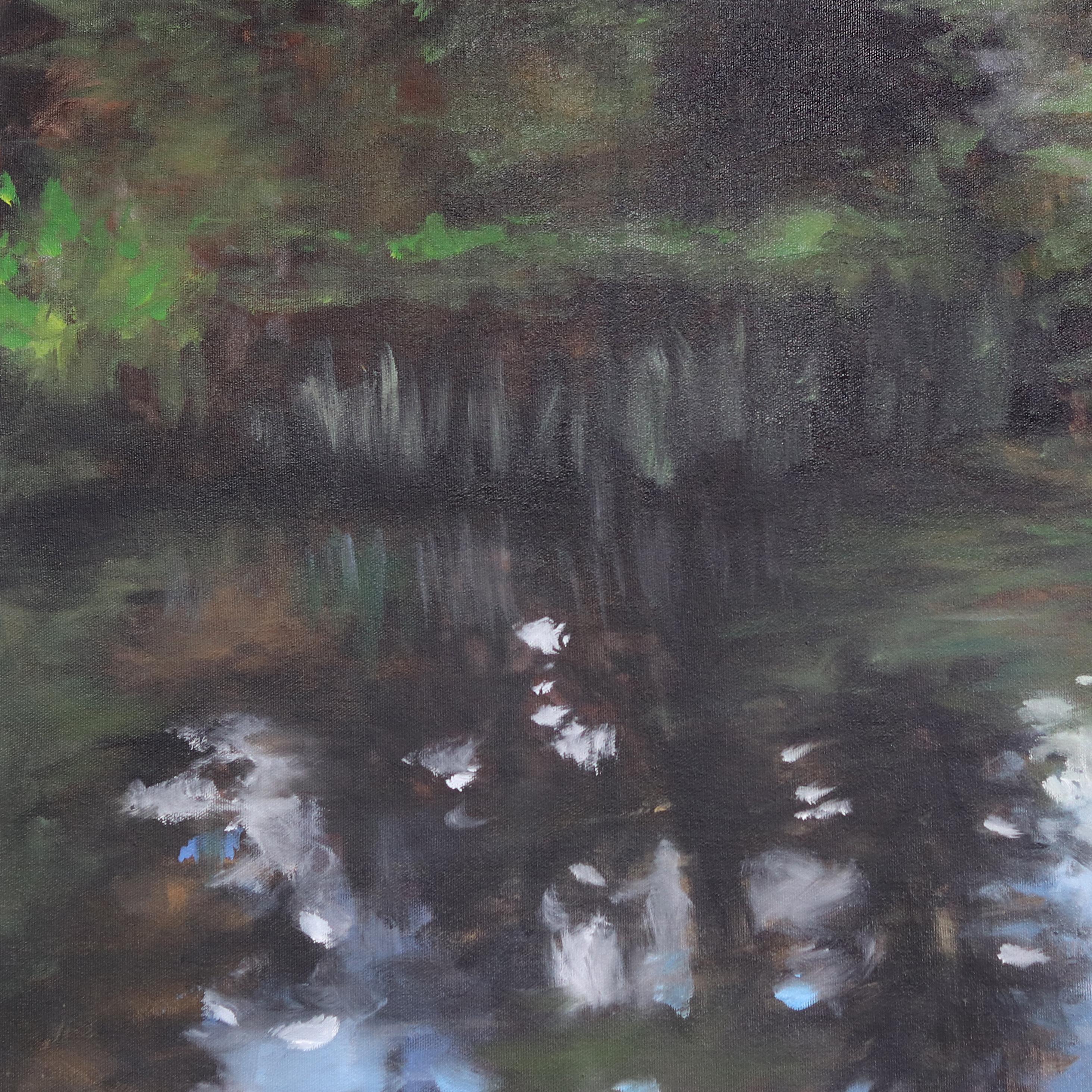Lornes Pond With Yarrow - Nature Landscape Romantic Realism For Sale 5