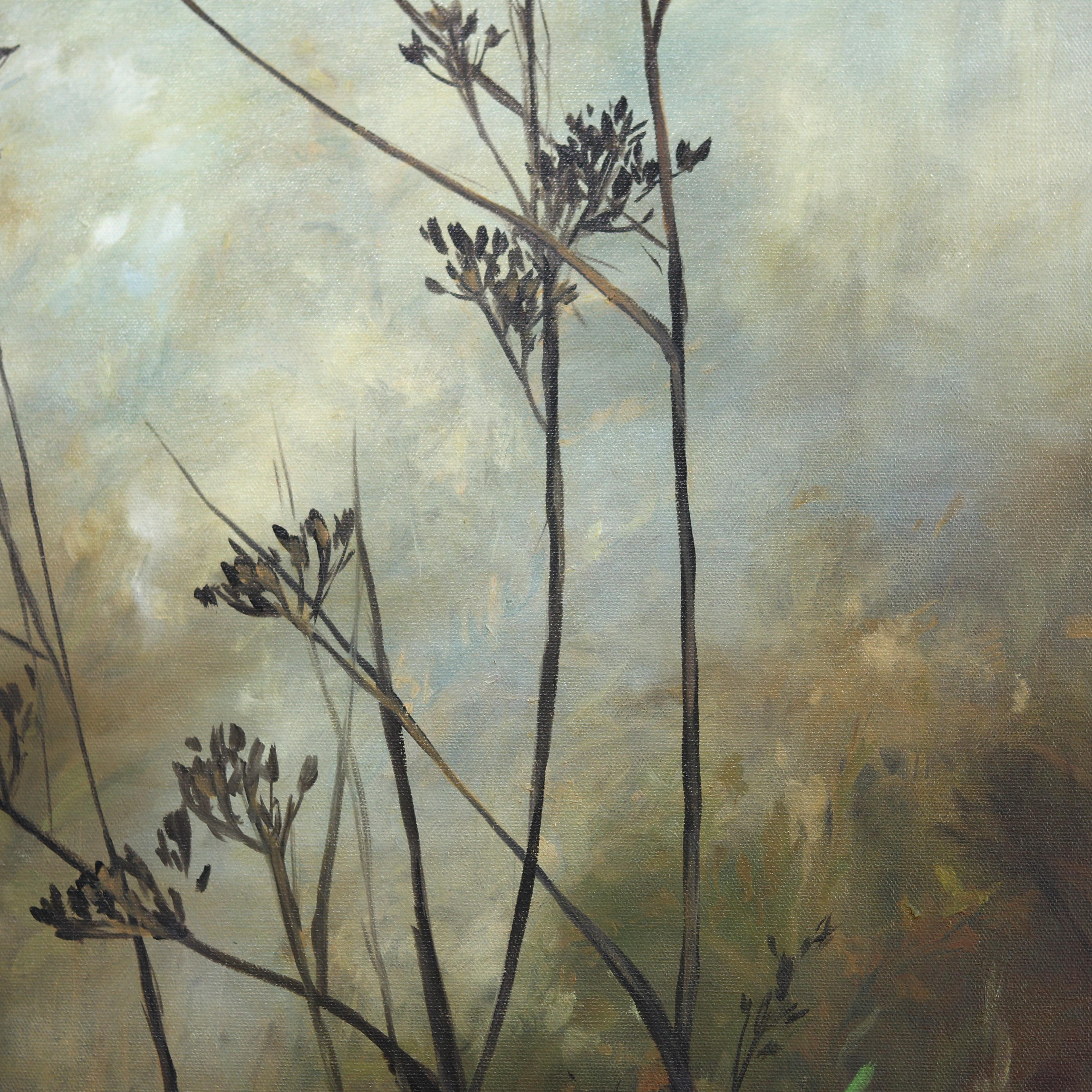 Wilde Pastinake - Natur Landschaft Romantischer Realismus (Zeitgenössisch), Painting, von Amber Young