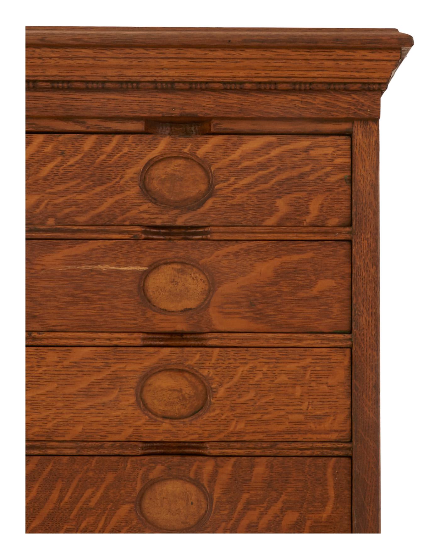 Wood Amberg Imperial Letter 2 Section Filing Cabinet For Sale