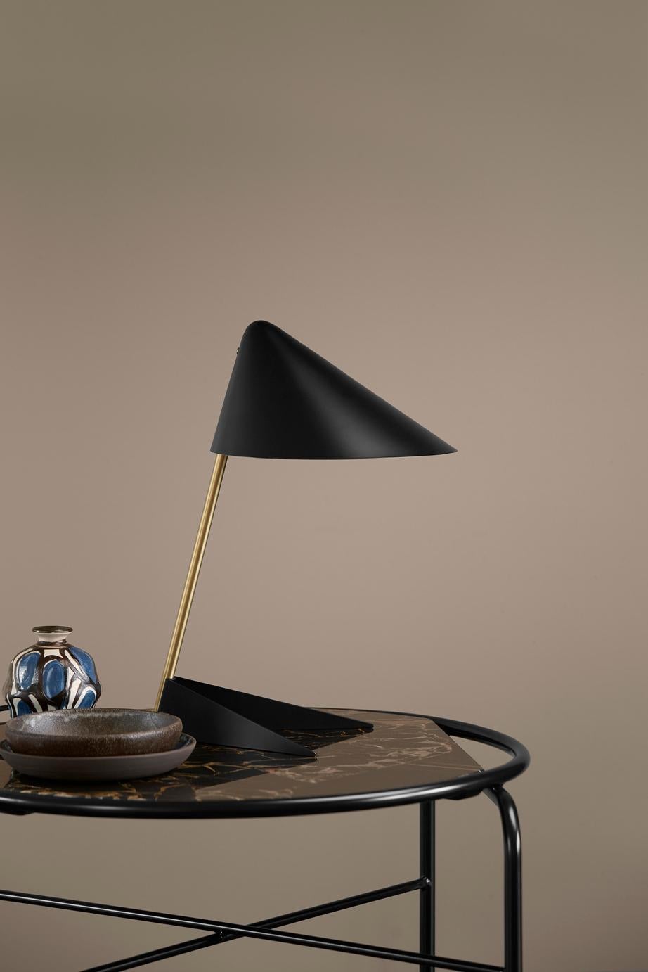 Ambience Black Noir Solid Brass Table Lamp by Warm Nordic For Sale 5