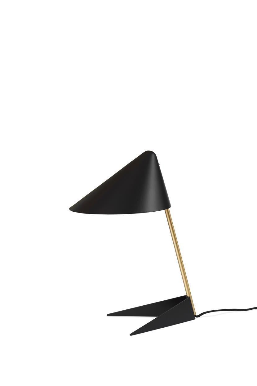 Ambience black noir solid brass table lamp by Warm Nordic
Dimensions: D22 x W32 x H43 cm
Material: Lacquered steel, Brass
Weight: 1 kg
Also available in different colors. 

A beautiful table lamp in a consummate 1950s design, created by the