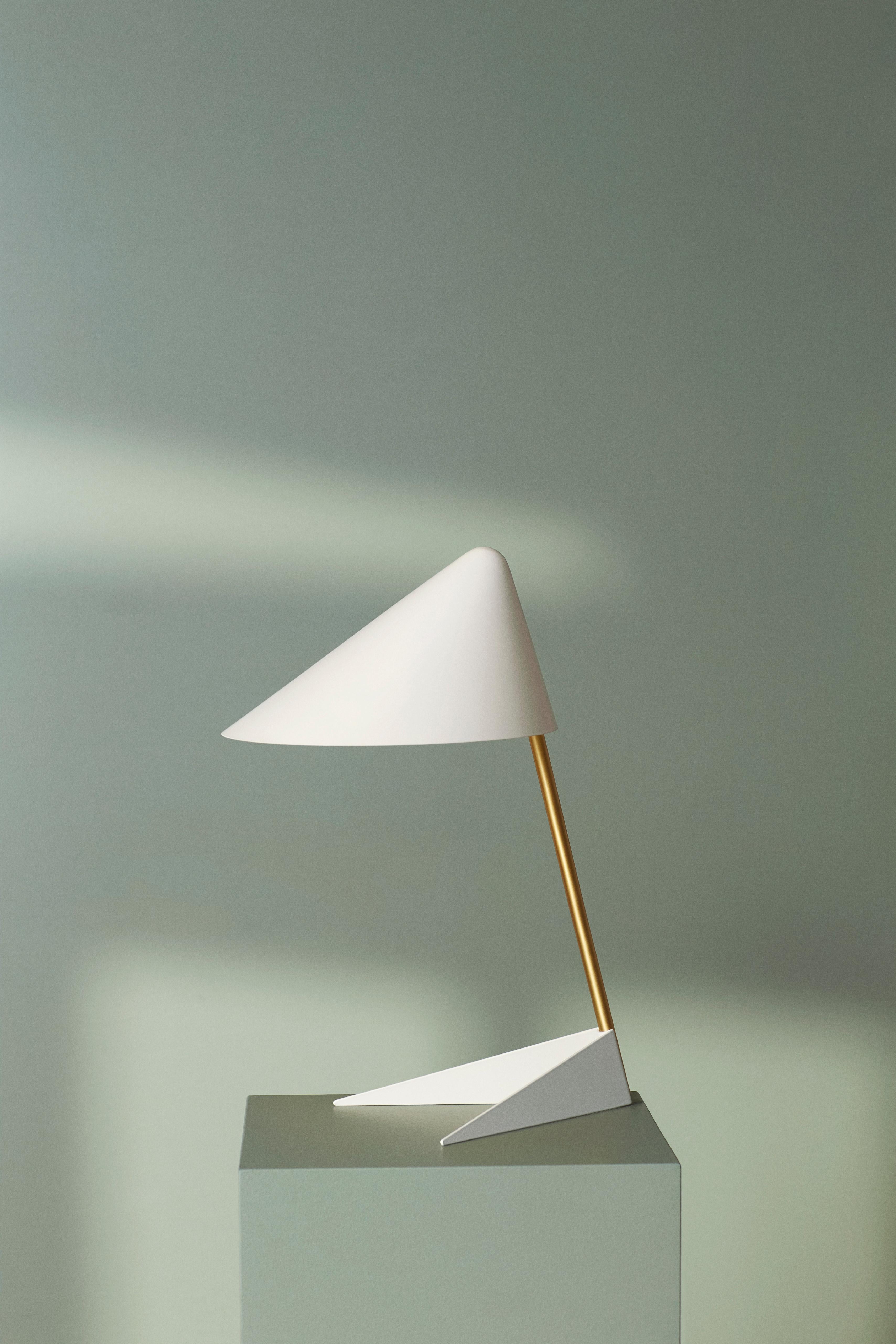 Steel Ambience Brass Table Lamp, by Svend Aage Holm-sørensen from Warm Nordic For Sale