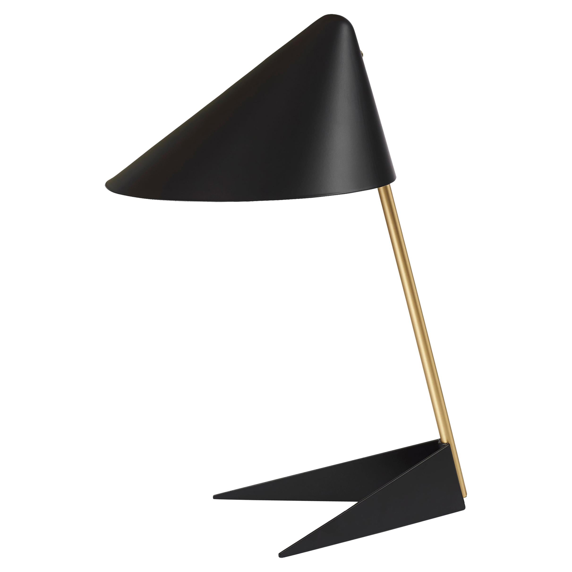 For Sale: Black (Black / Brass) Ambience Brass Table Lamp, by Svend Aage Holm-sørensen from Warm Nordic