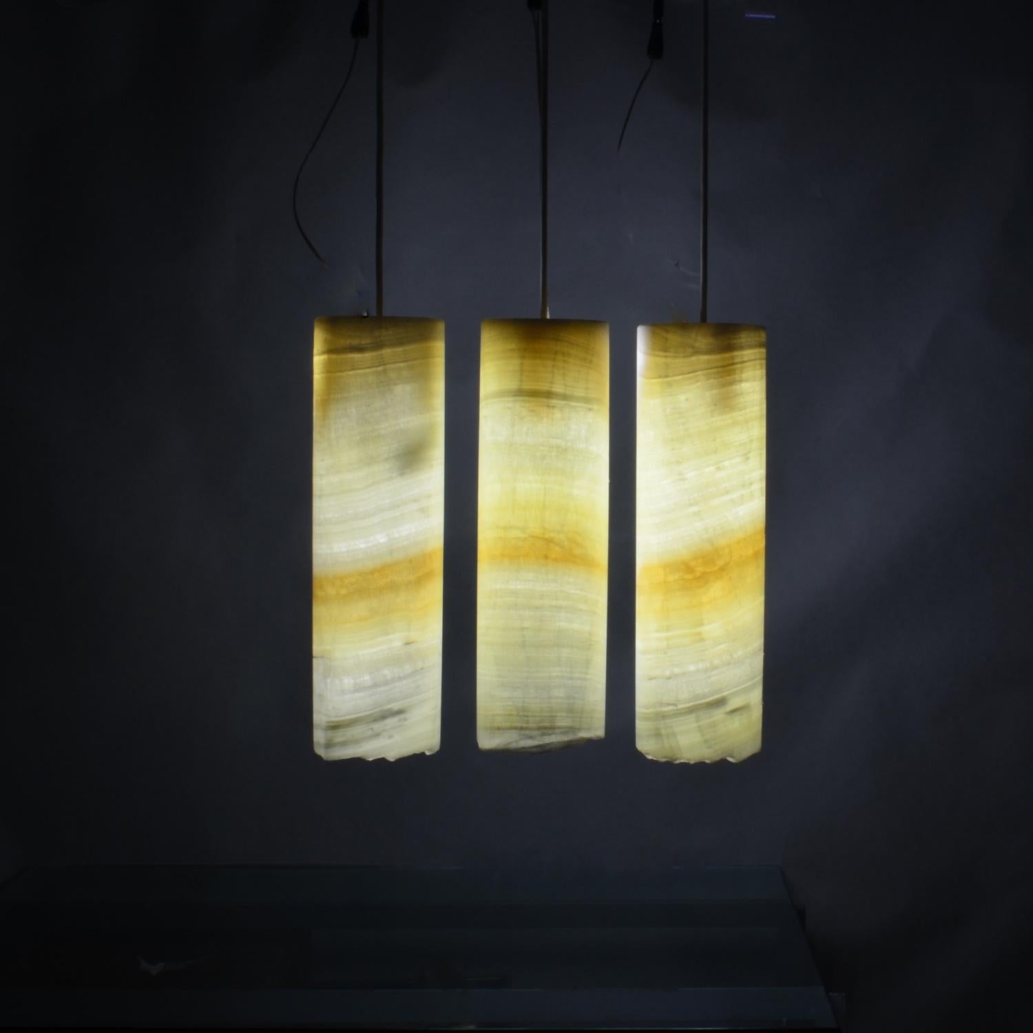 Set of 3 Ambient Ceiling Lamps in Onyx In Excellent Condition In Stratford, CT