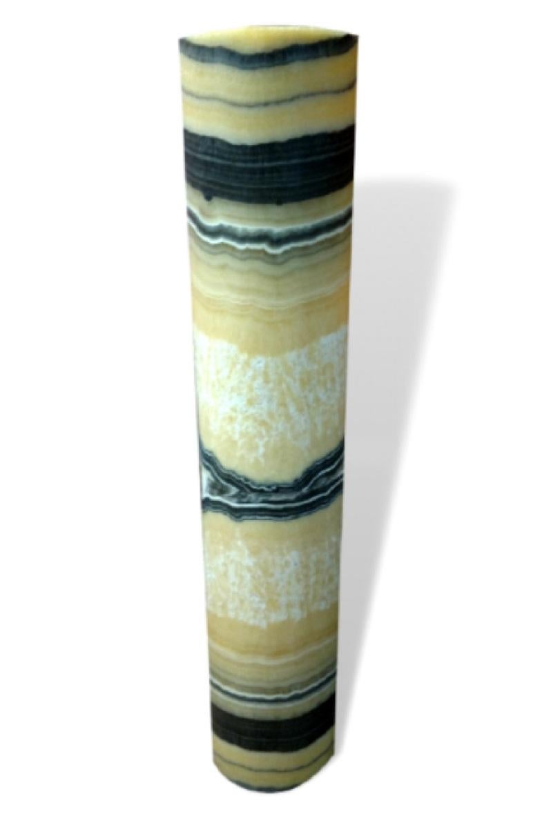 South American Ambient Floor Lamp in Onyx For Sale