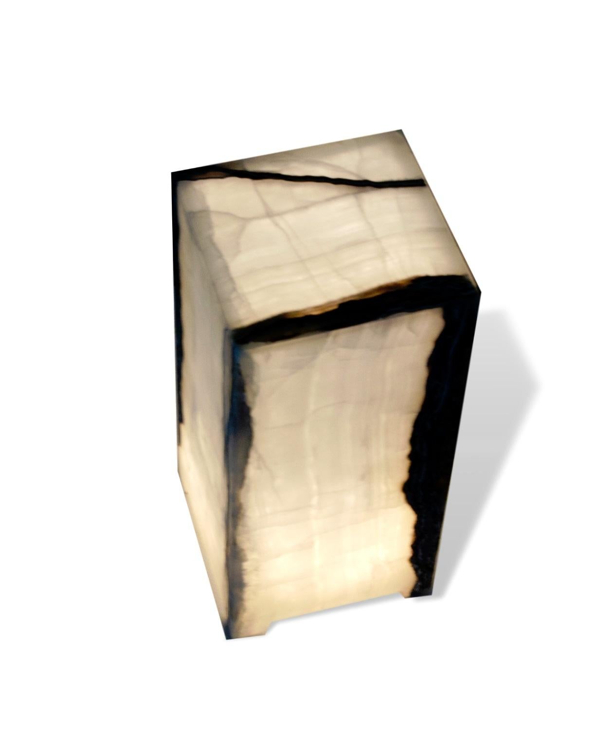 Other Set of 2 Ambient Nightstand Lamps in Onyx For Sale