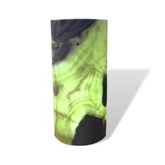 Ambient cylinder shaped onyx table lamp