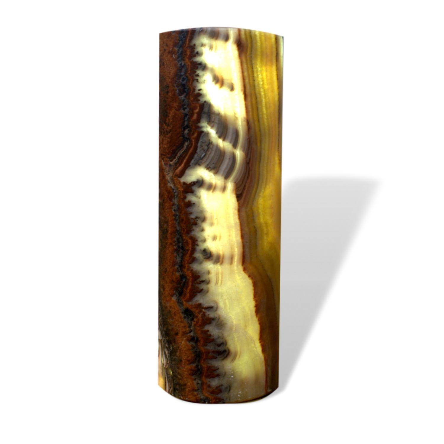 Ambient  cylinder shaped Table Lamp in Onyx In New Condition In Stratford, CT