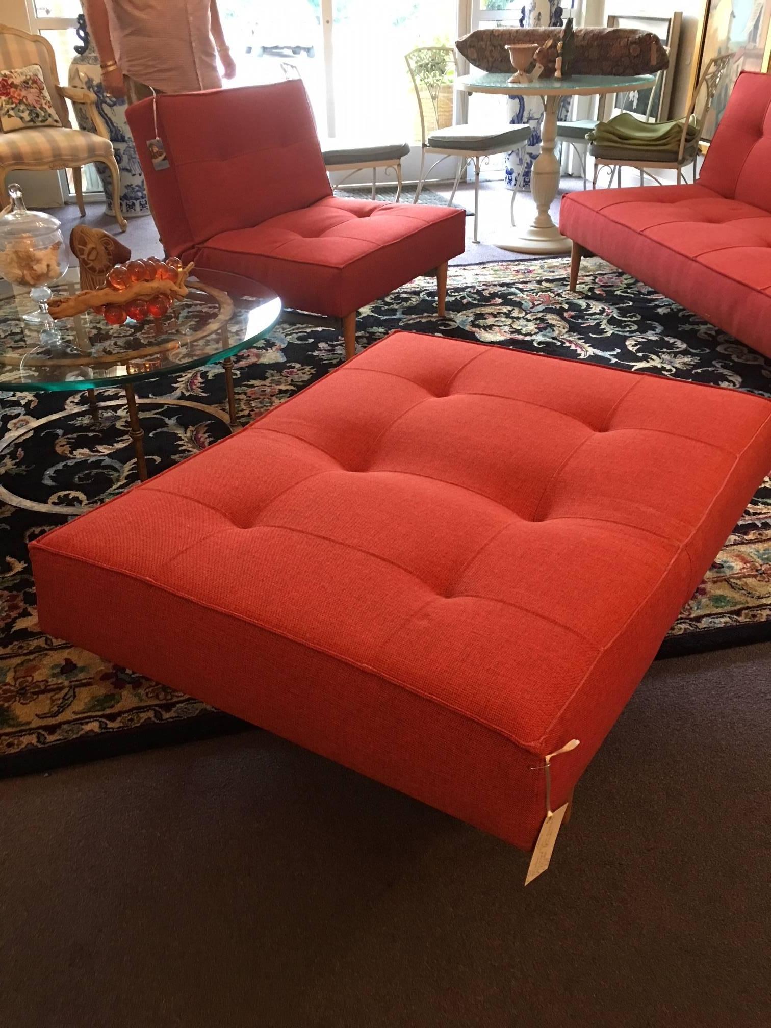 The sofa has sold.  The two chairs are available. 

This is a vintage set, perhaps hailing from the mid-late 1990s, assuming that is considered vintage. It is in excellent condition with no flaws whatsoever. The two chairs recline completely. Would