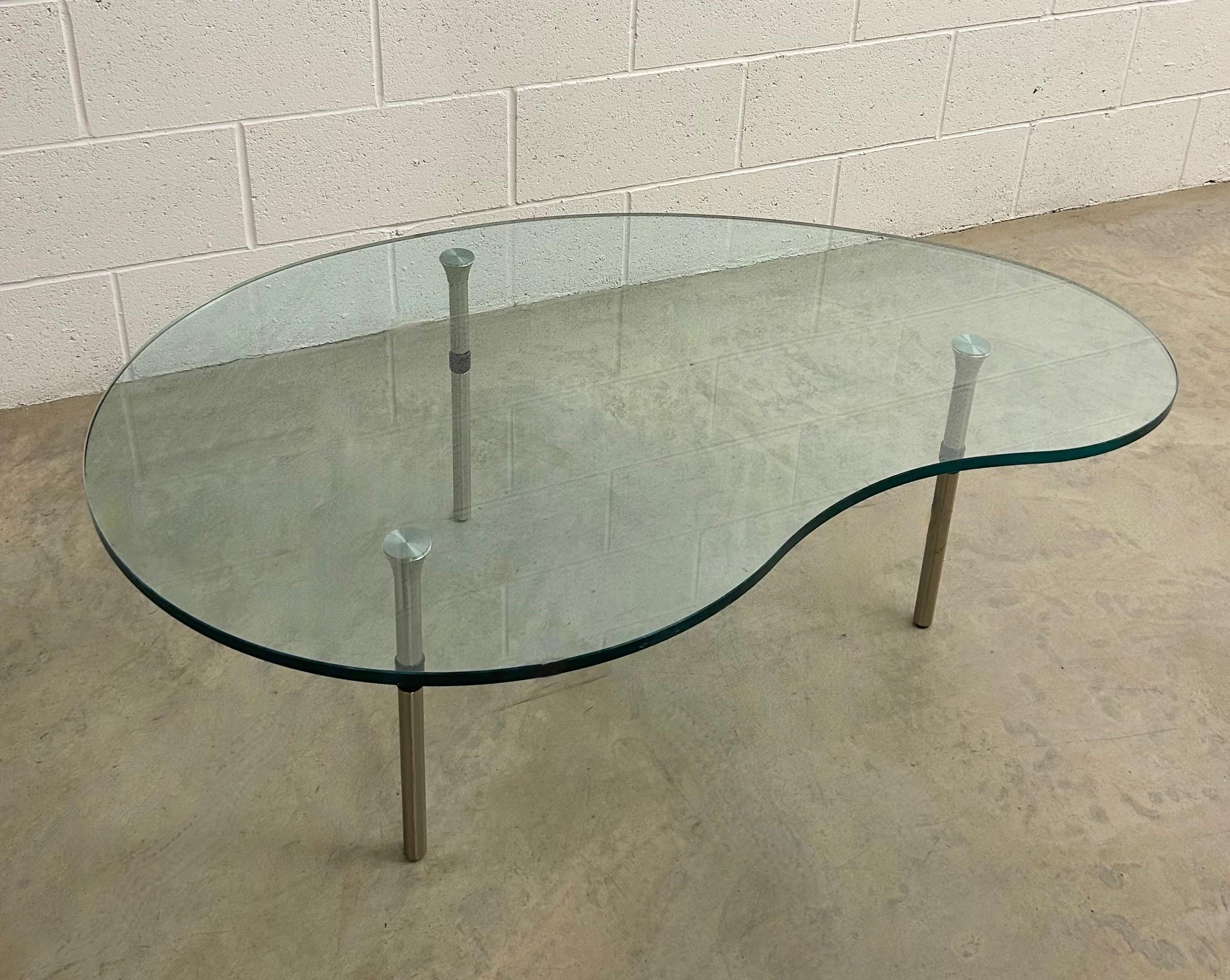 Post-Modern Ambo Glass Top Coffee Table by Enzo Mari for Zanotta, Italy 1980’s For Sale