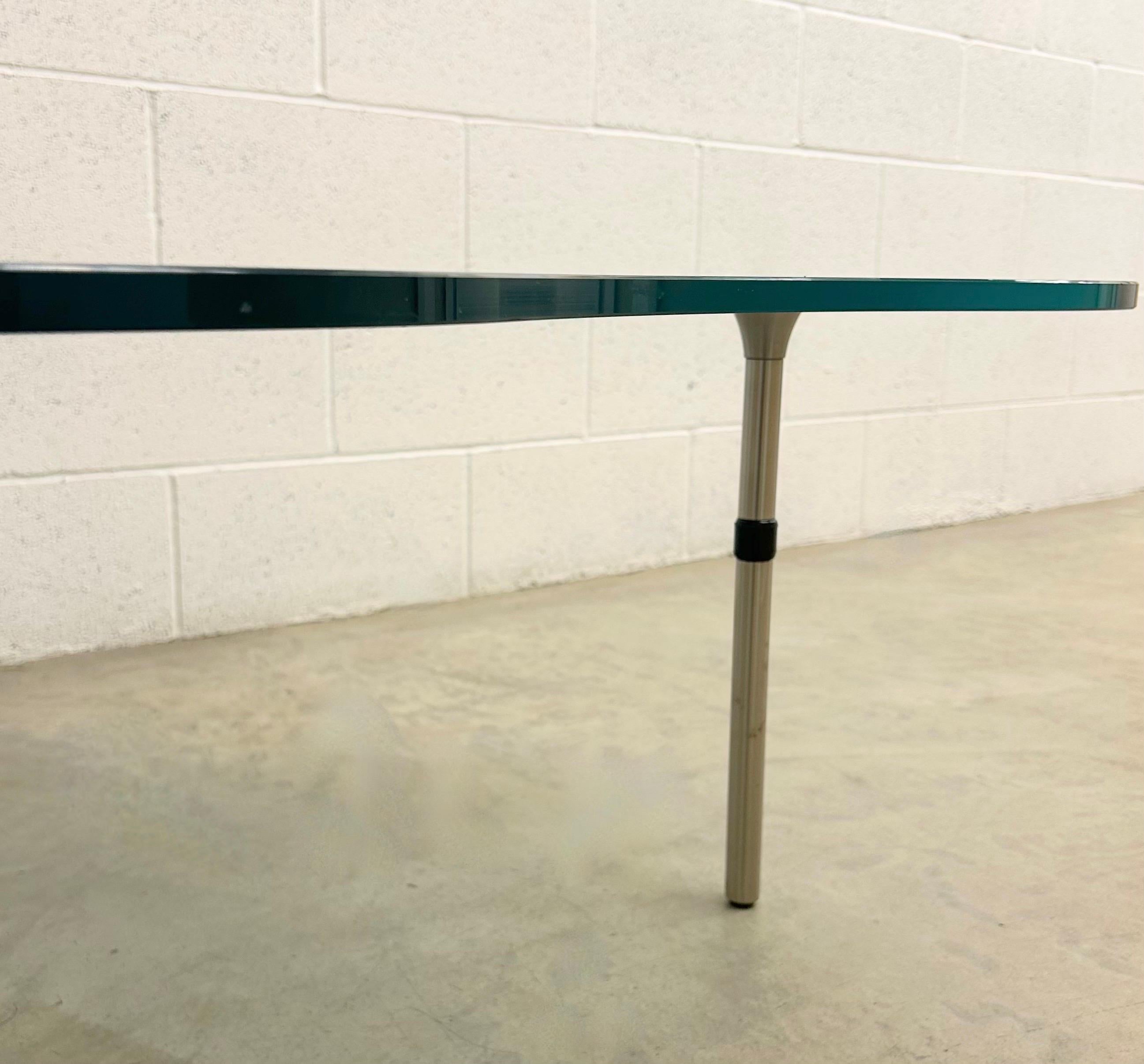Italian Ambo Glass Top Coffee Table by Enzo Mari for Zanotta, Italy 1980’s For Sale