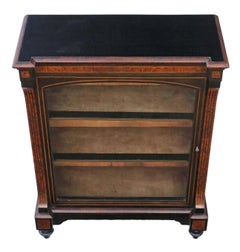 Amboyna and Ebonized Pier Display Cabinet