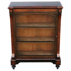 Amboyna and Ebonized Pier Display Cabinet