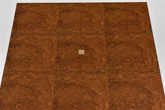 Amboyna y oro, mesa auxiliar de café con sello de calidad de Silverlining Workshops