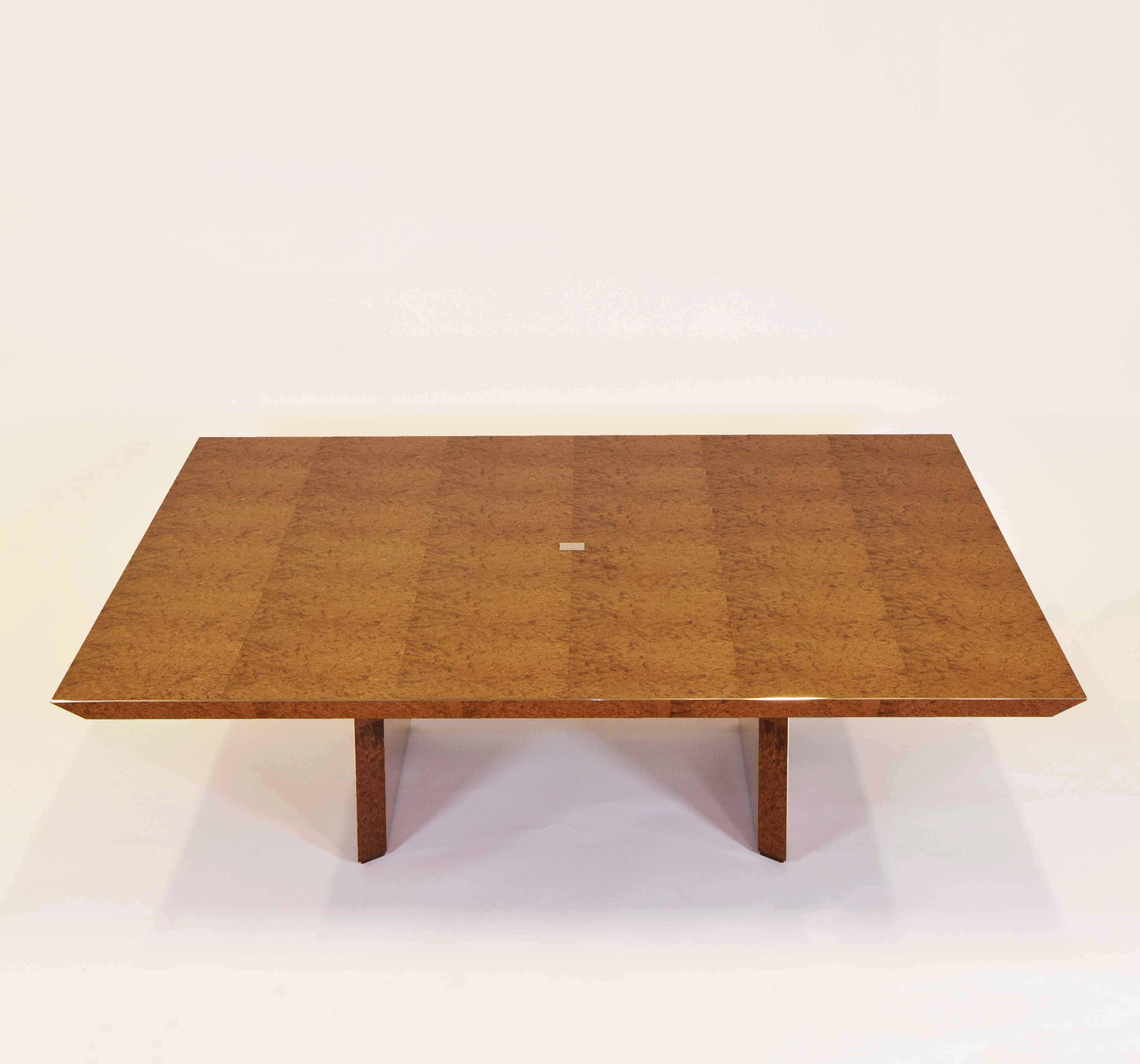 Grande table basse Amboyna & Gold, poinçonnée, par Silverlining Workshops en vente 1