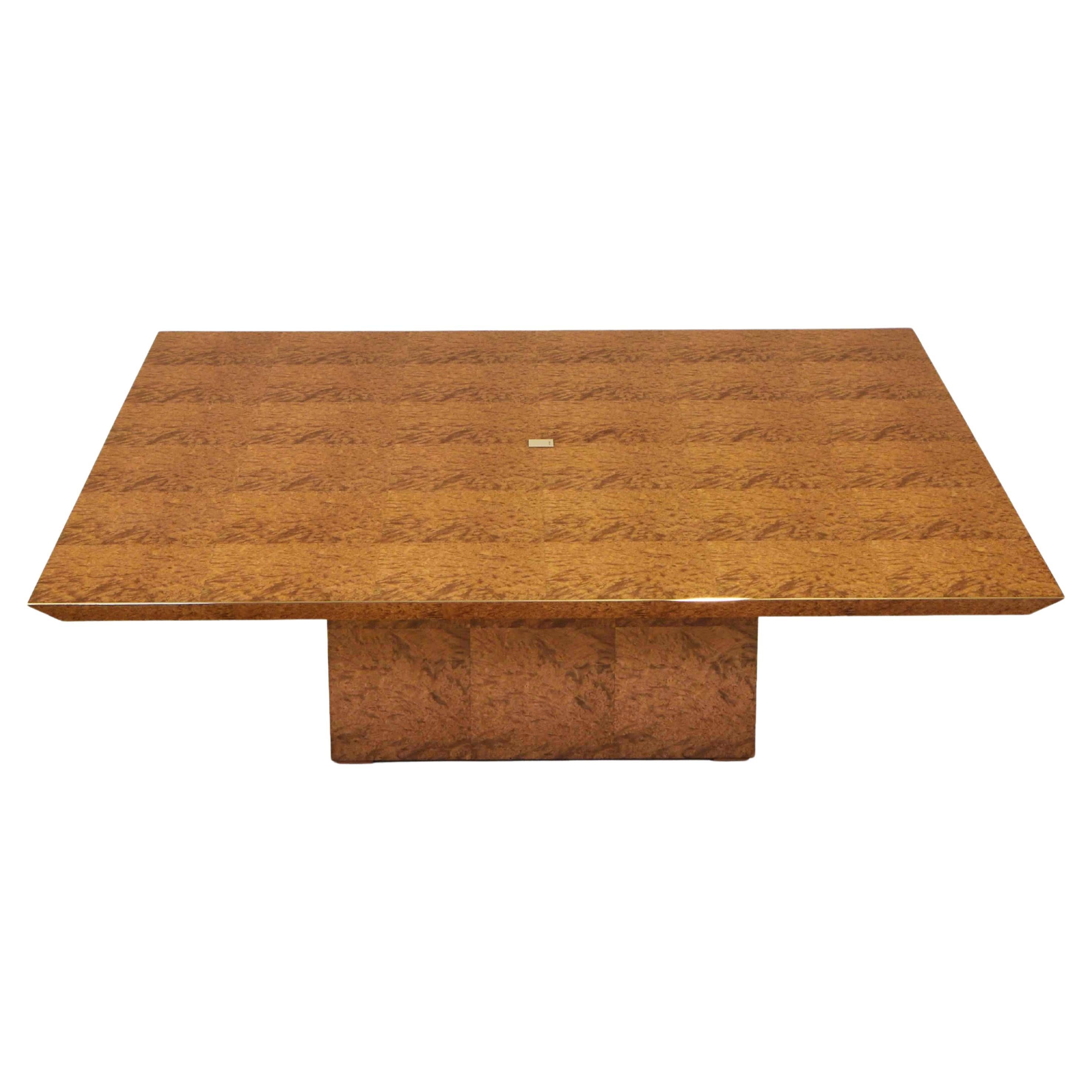 Grande table basse Amboyna & Gold, poinçonnée, par Silverlining Workshops en vente