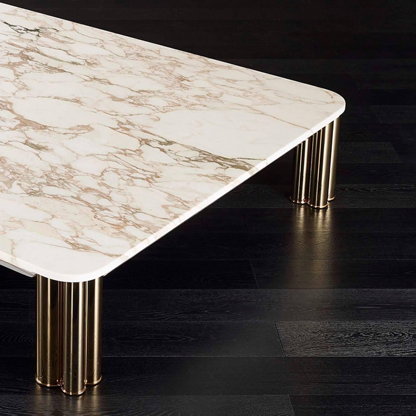 Ambra Coffee Table with Calacatta Oro Marble Top In Excellent Condition For Sale In Paris, FR