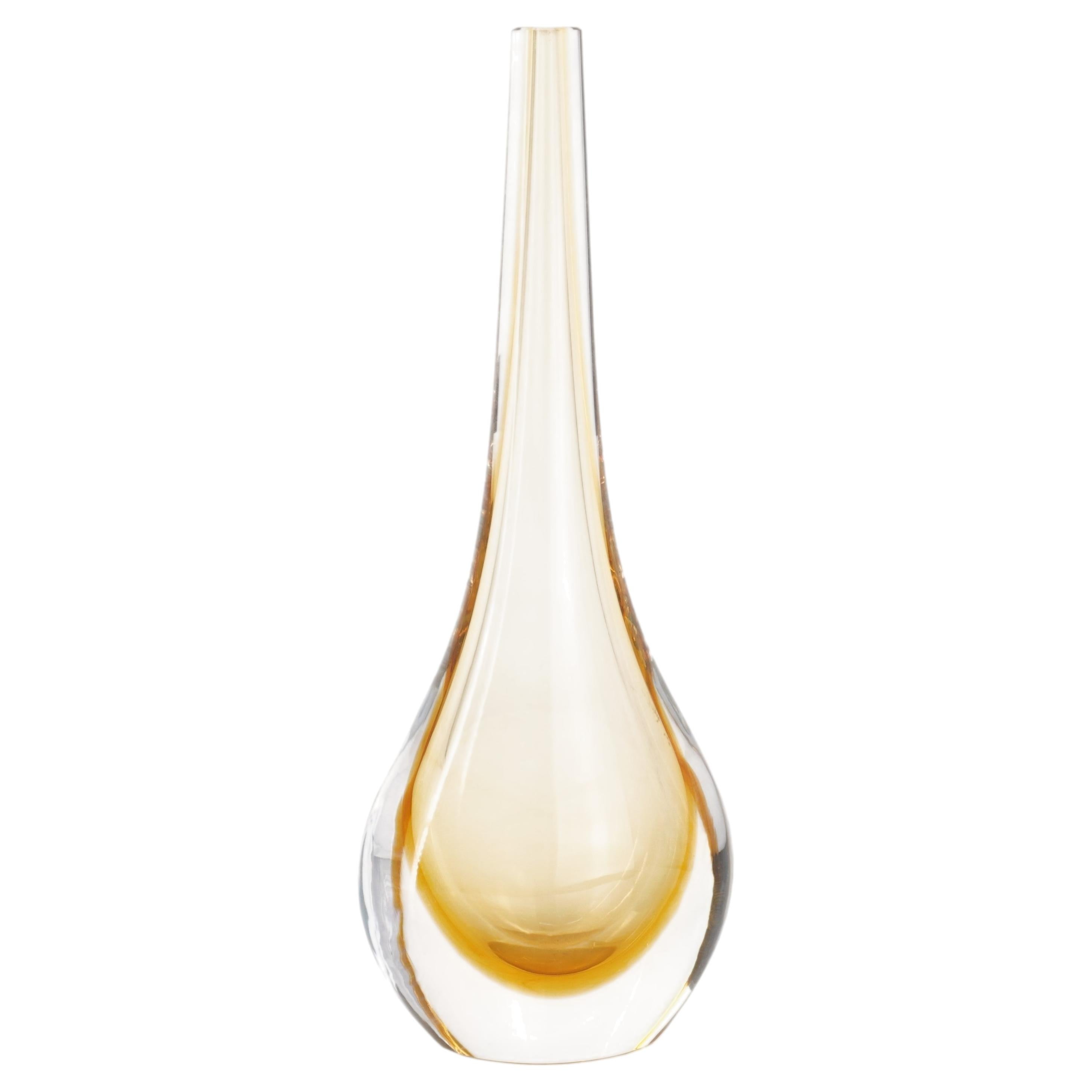 Amber Drop Vase - Murano Glass