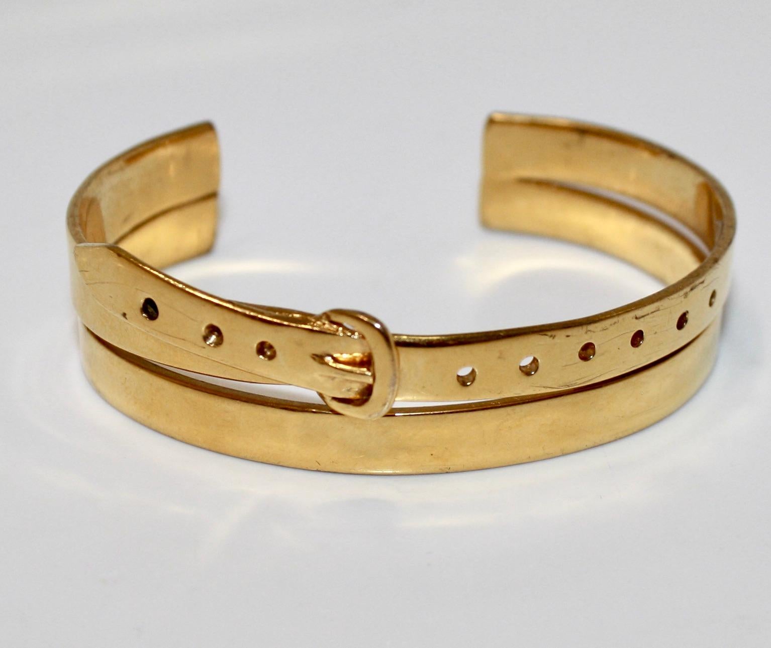Women's Ambre et Louise Small Gold Buckle Cuff