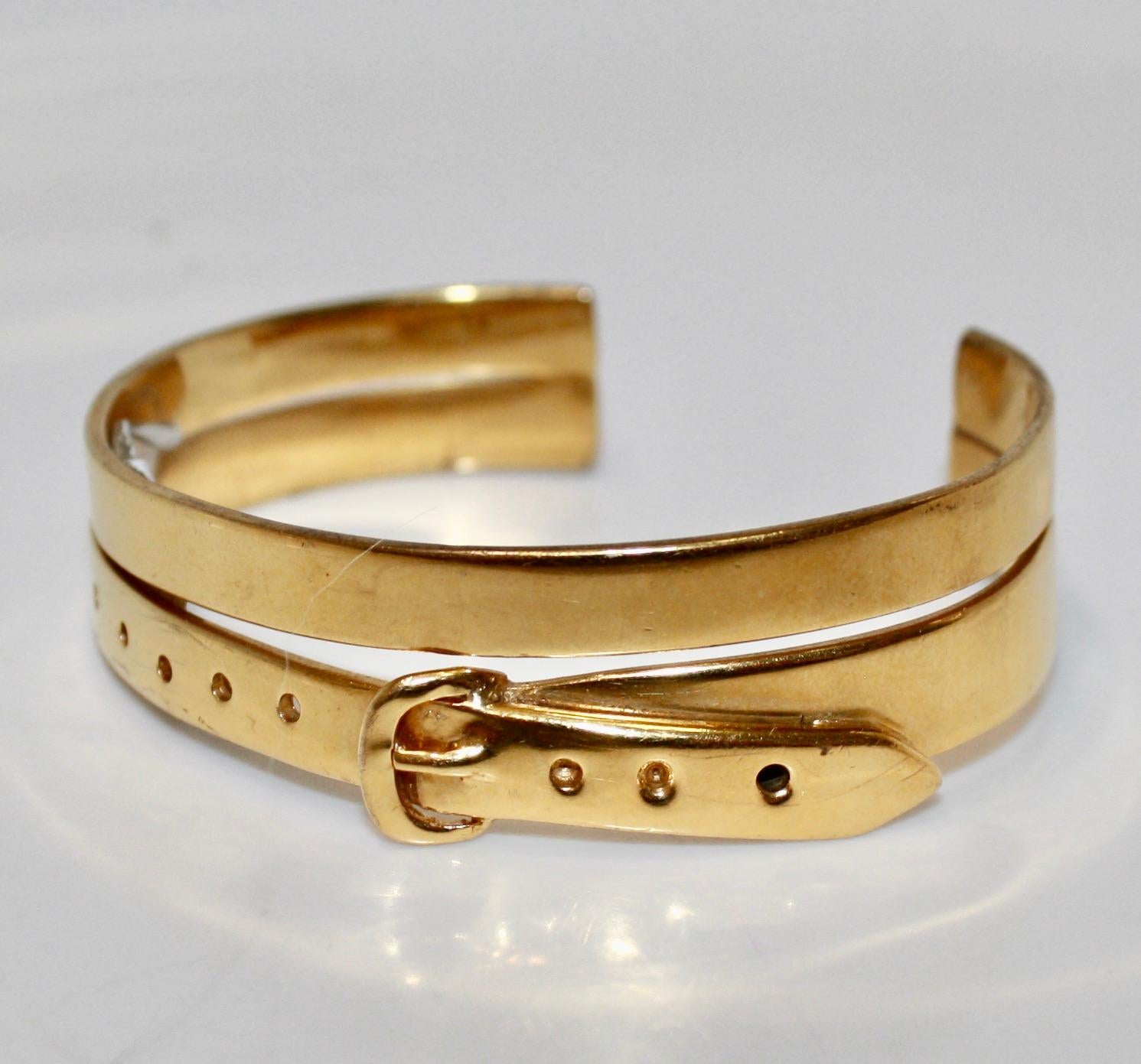 Ambre et Louise Small Gold Buckle Cuff 1