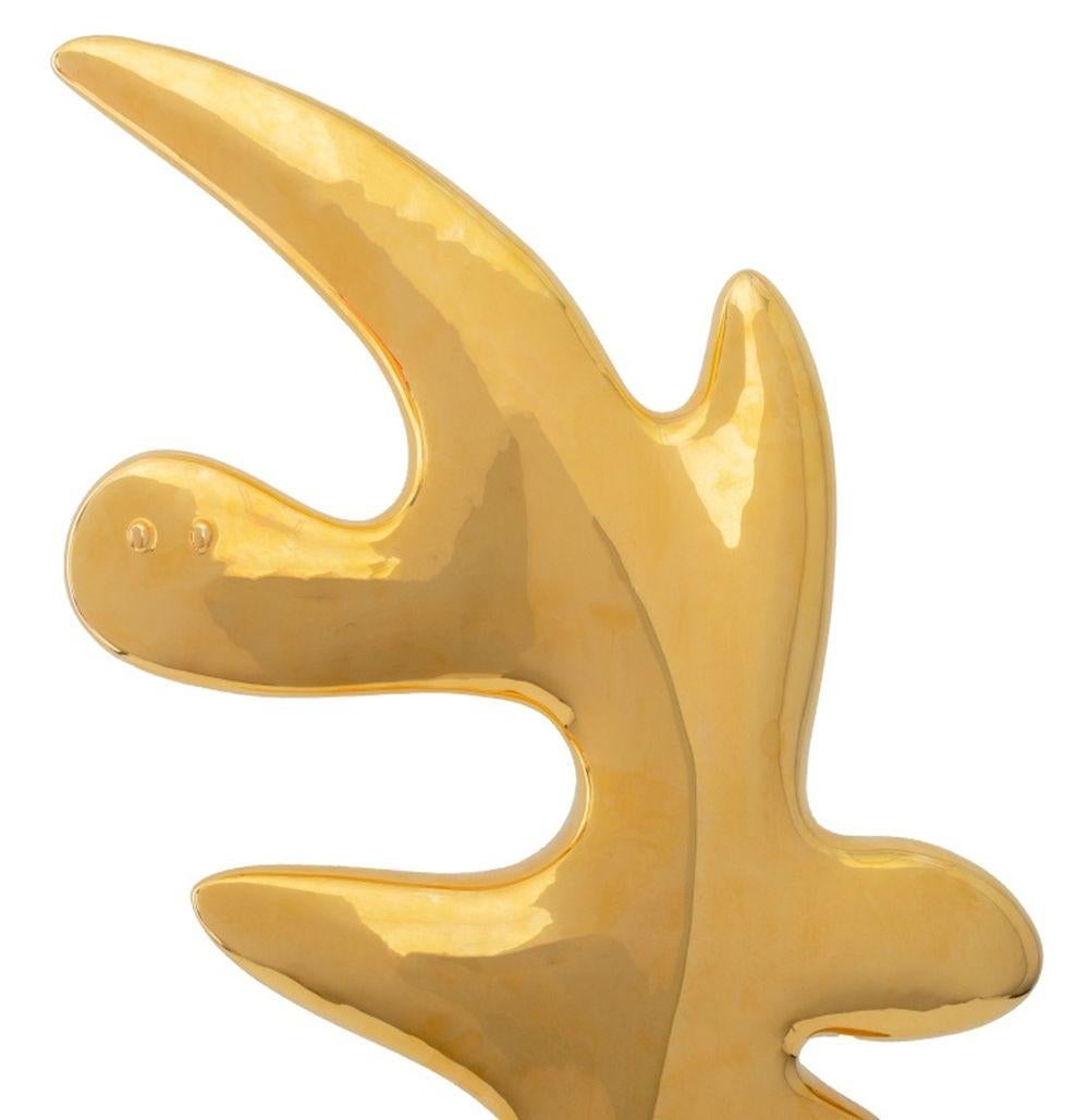 Sculpture en céramique émaillée or - Or Abstract Sculpture par Ambrogio Pozzi
