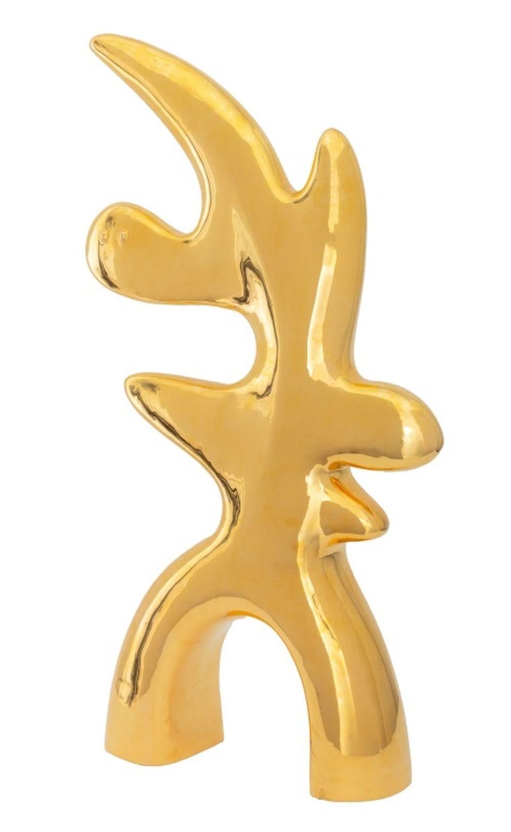 Sculpture en céramique émaillée or en vente 1