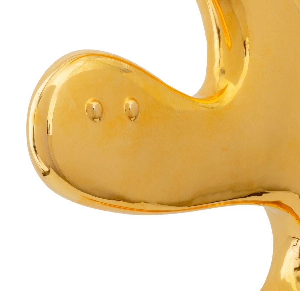 Sculpture en céramique émaillée or en vente 3