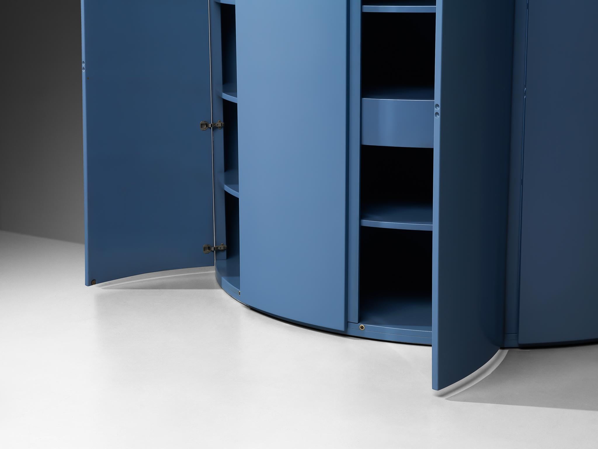 Ambrogio Tresoldi e Alberto Salvati Wardrobe Cabinet in Purple Blue Wood For Sale 4