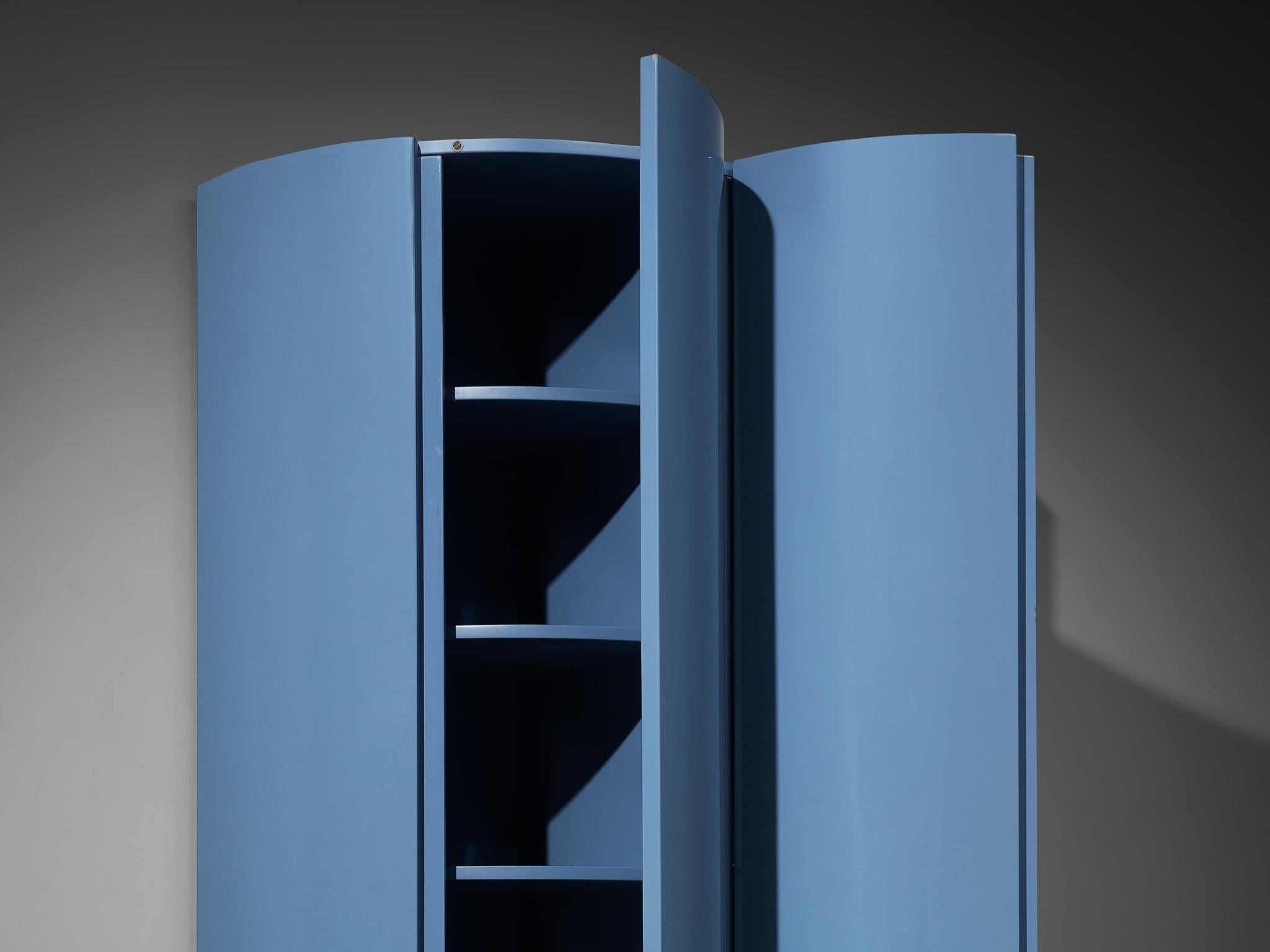 Ambrogio Tresoldi e Alberto Salvati Wardrobe Cabinet in Purple Blue Wood For Sale 6