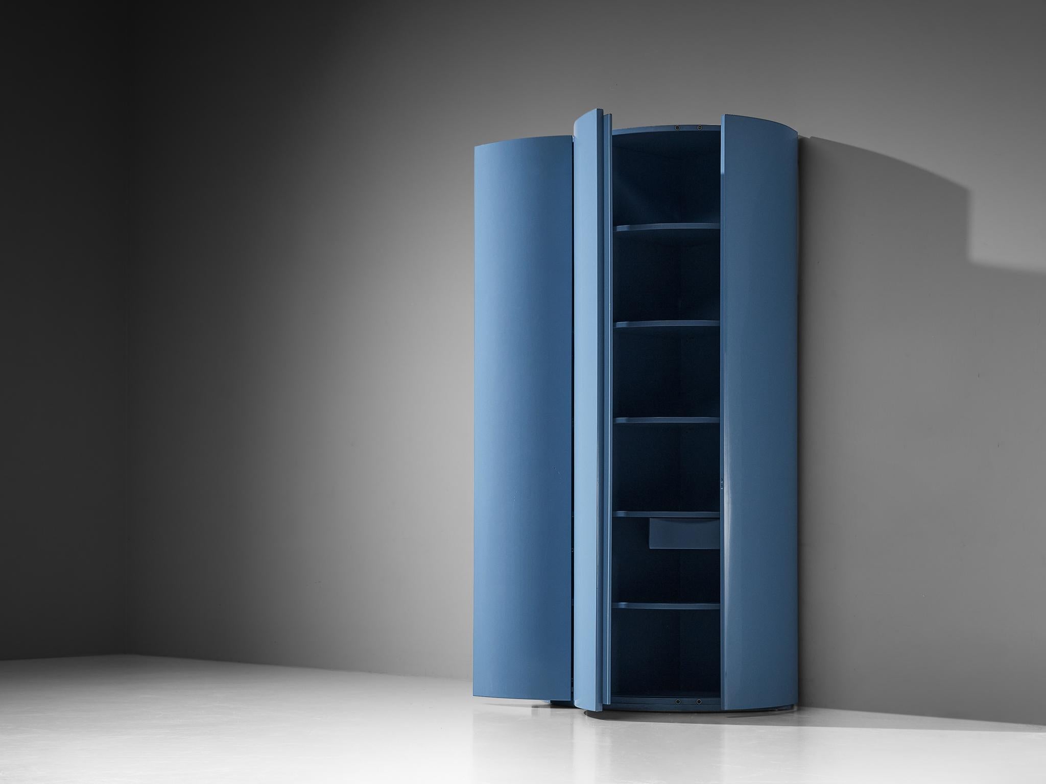 Ambrogio Tresoldi e Alberto Salvati Wardrobe Cabinet in Purple Blue Wood For Sale 7