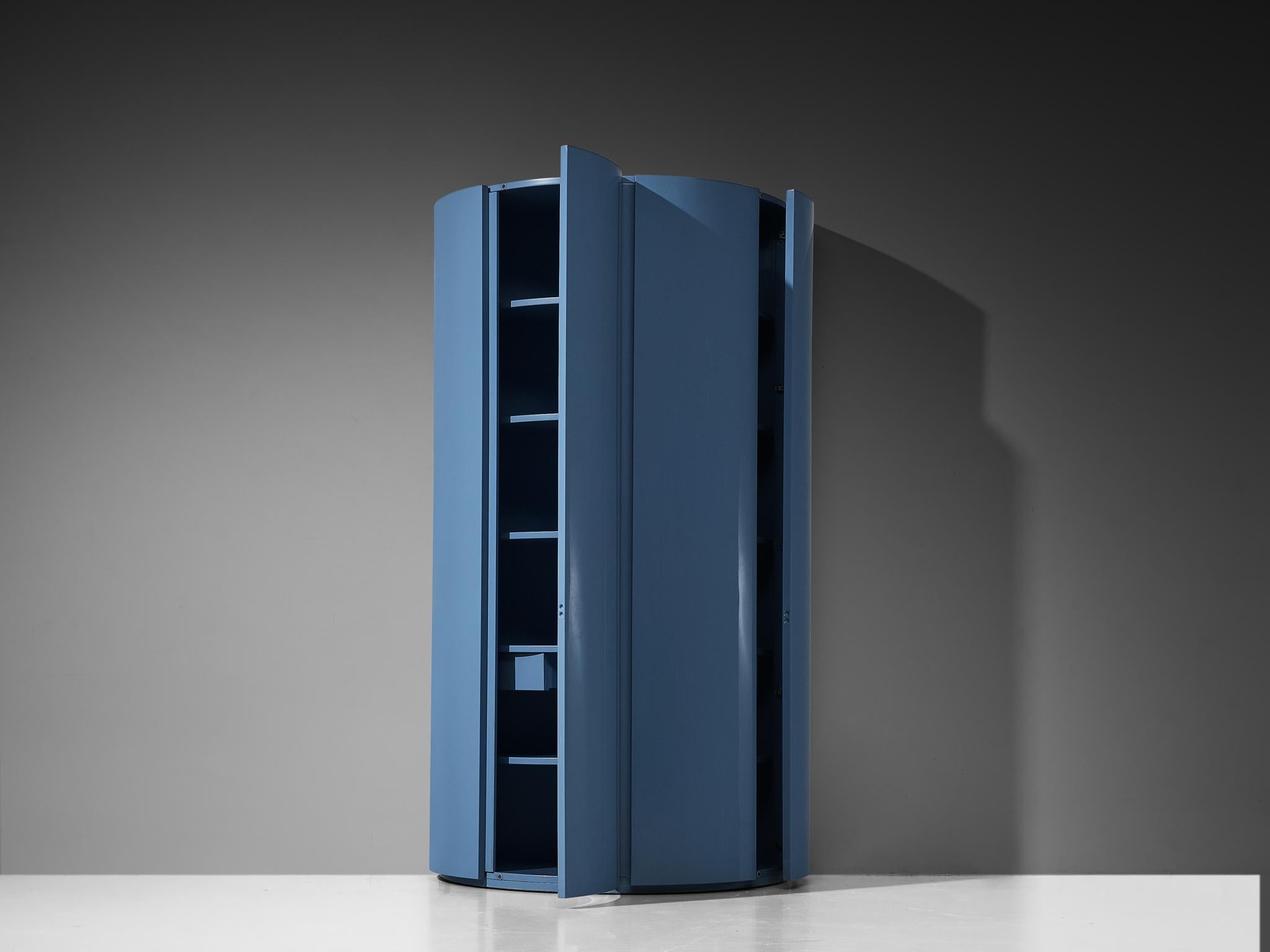 Ambrogio Tresoldi e Alberto Salvati Wardrobe Cabinet in Purple Blue Wood For Sale 2
