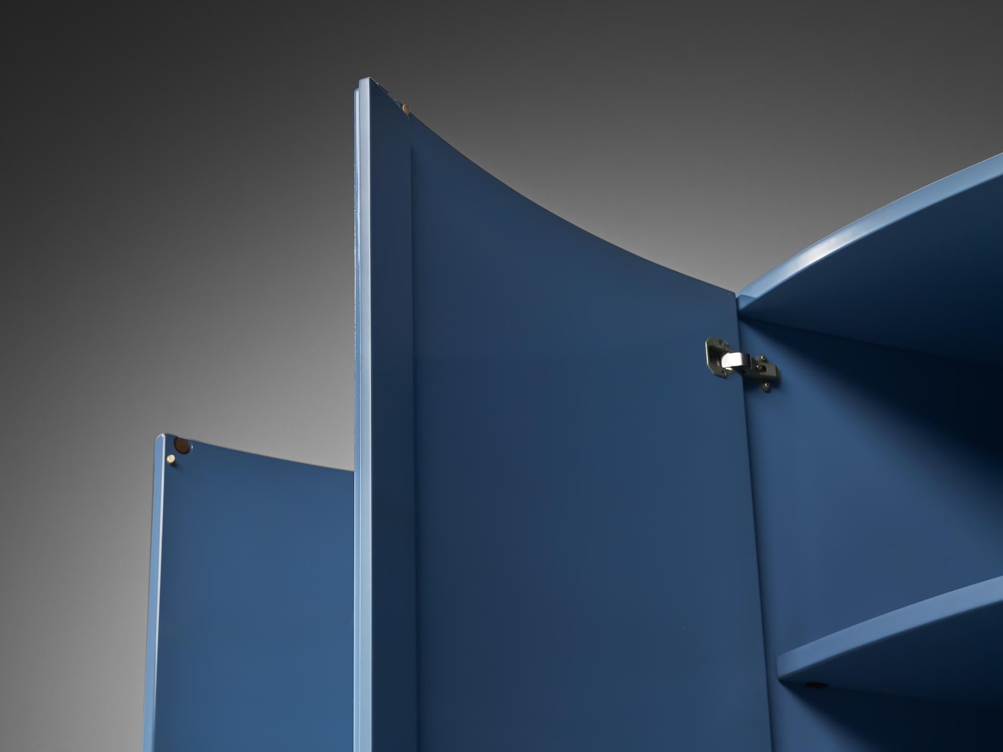 Ambrogio Tresoldi e Alberto Salvati Wardrobe Cabinet in Purple Blue Wood For Sale 2