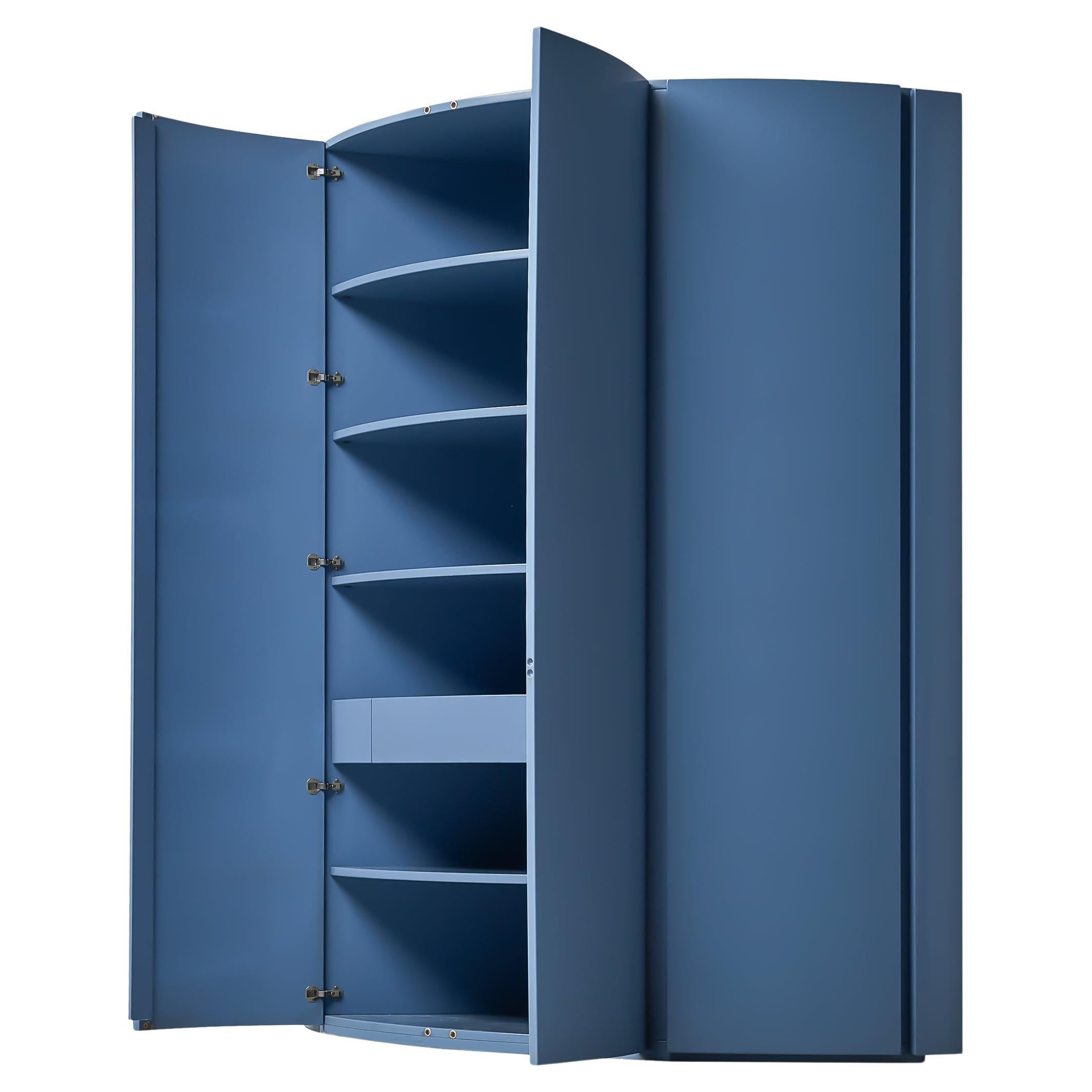 Ambrogio Tresoldi e Alberto Salvati Wardrobe Cabinet in Purple Blue Wood