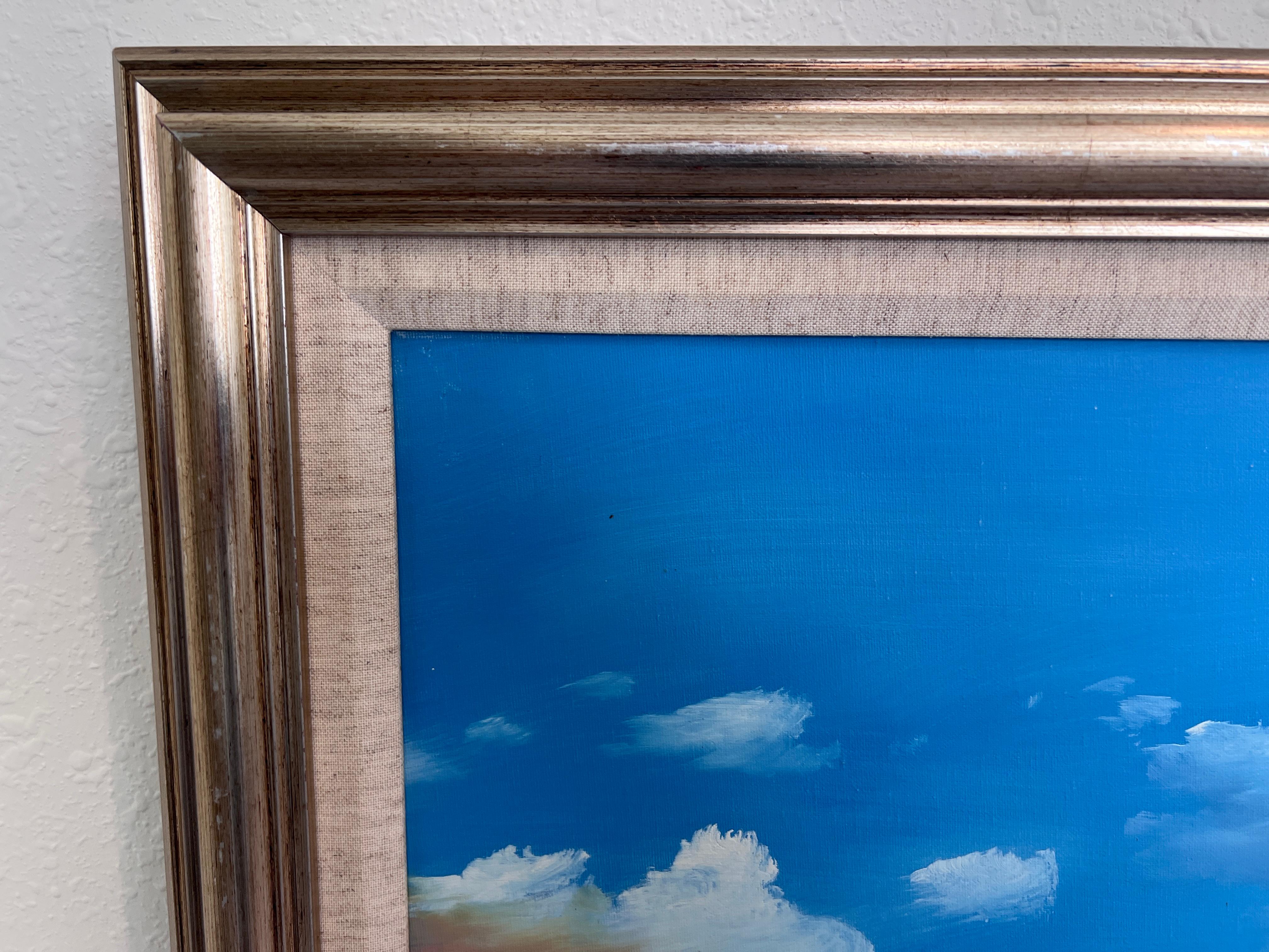 Ambrose Large Original Oil Painting on Canvas Sailing Ship Ocean Seascape Framed For Sale 4