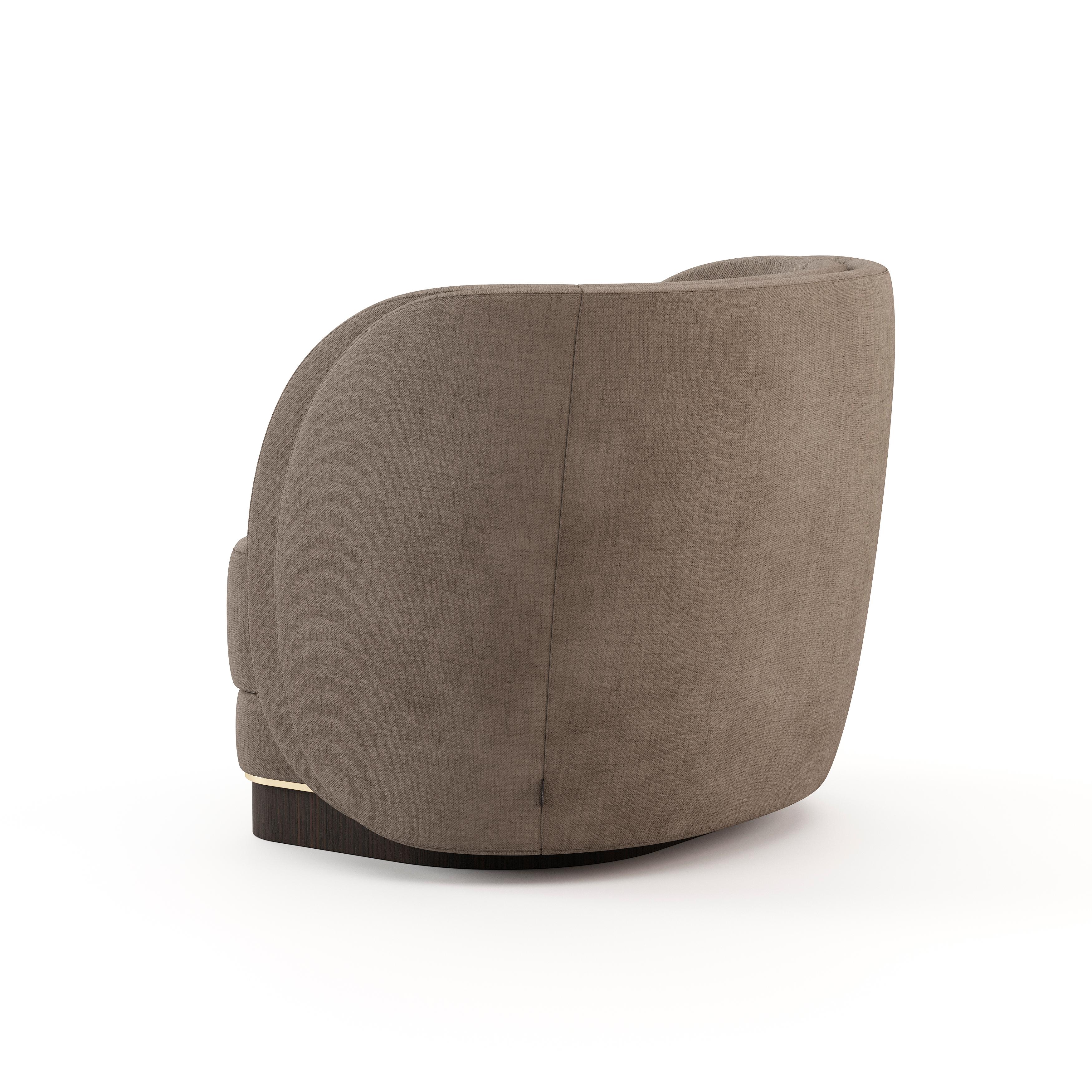 Modern Upholstered armchair with customisable fabric by Laskasas For Sale