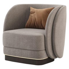 Ambrose Armchair, Portuguese 21st Century Contemporary Upholstered with Fabric