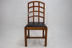 Ambrose Heal Arts and Crafts Oak Lattice Back Desk Chair made by Heals