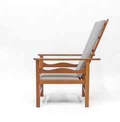 Ambrose Heal Oak Arts & Crafts Reclining Chair For Heals of London