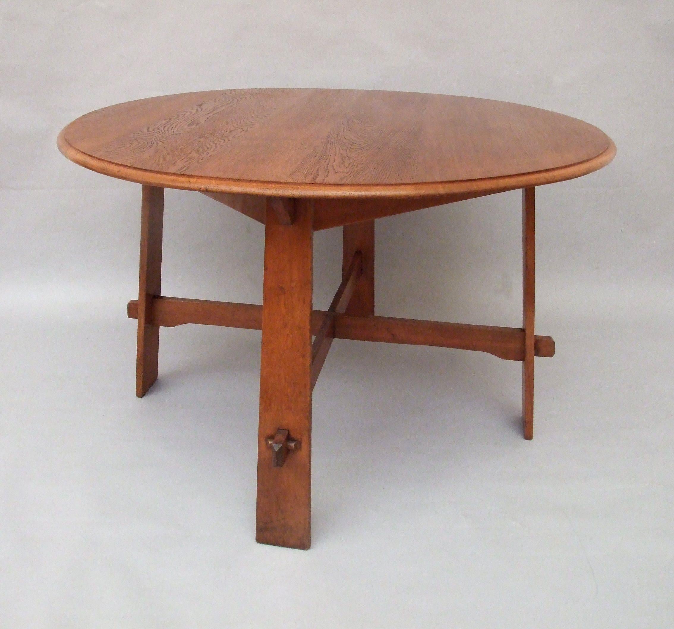 Ambrose Heal Oak Circular Dining Table (Arts and Crafts)