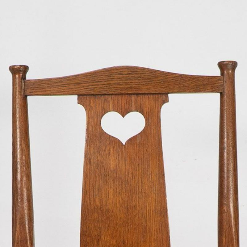 Ambrose Heals for Heals of London. A pair of Arts and Crafts rush seated chairs For Sale 5