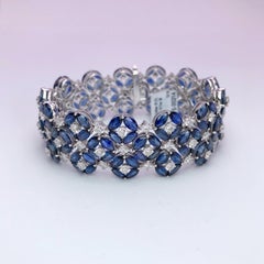 Ambrosi Bracelet en or 18 carats avec saphirs de 50,61 carats et diamants de 7,14 carats