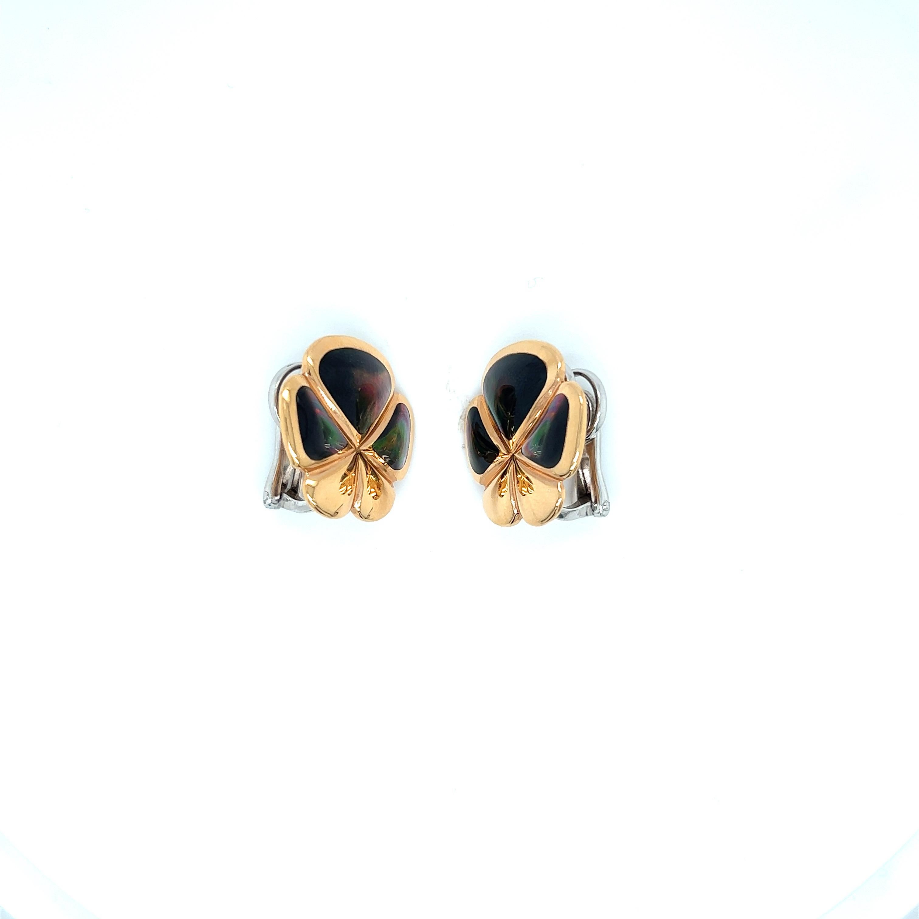 black clover earrings gold