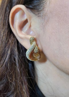 Ambrosi Citrin-Diamant-Ohrringe aus 18 Karat Gold