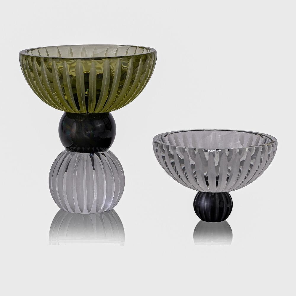 Contemporary Ambrosiá Handmade Crystal Decorative Bowl For Sale