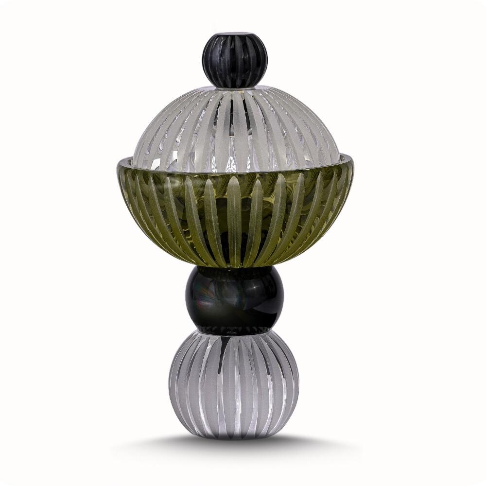 Ambrosiá Handmade Crystal Decorative Bowl For Sale 1