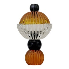 Juego de cuencos decorativos de cristal hechos a mano Ambrosiá: Cuenco de cristal moderno Arcaico