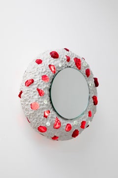 Ambrosia Wall Mirror in Cast Resin & Metal Hardware by Joseph Algieri